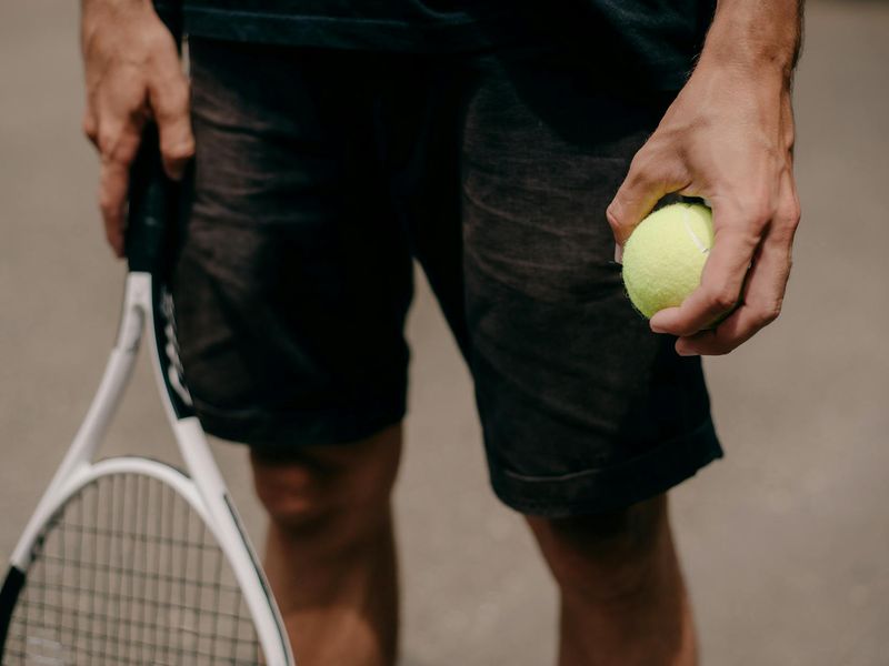 Close up of sports equipment and movement flow